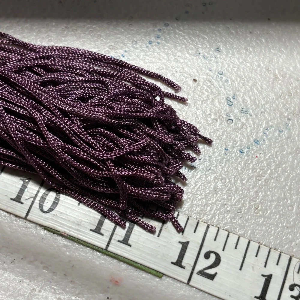 Drape Tassel Doll Ornament Purple Velvet Porcelain Victorian Faux Fur 11.5